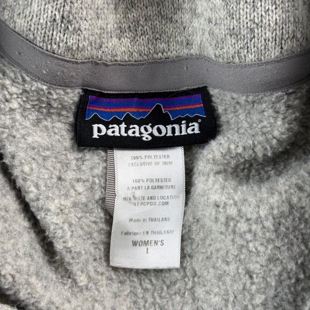 Patagonia Better Sweater Coat Gray Button Front Fleece Jacket Womens Large L - Picture 3 of 5